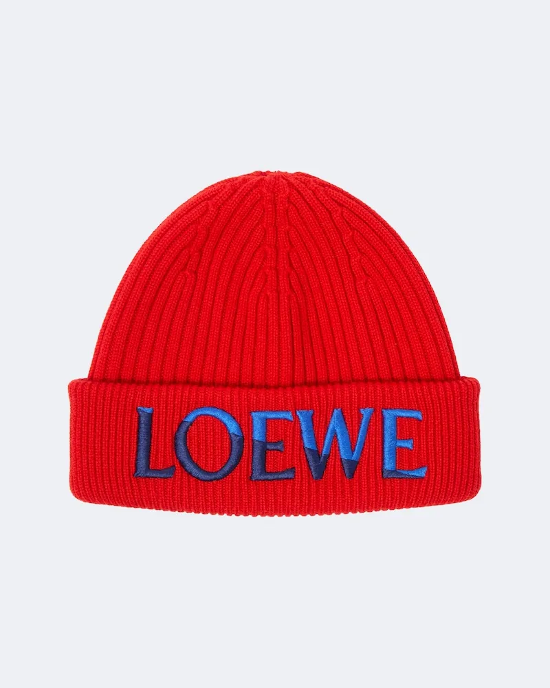 Loewe Mütze aus Wolle Rot