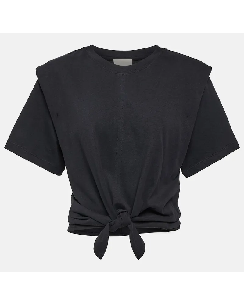 Isabel Marant Cropped-Top Zelikia aus Baumwolle Schwarz