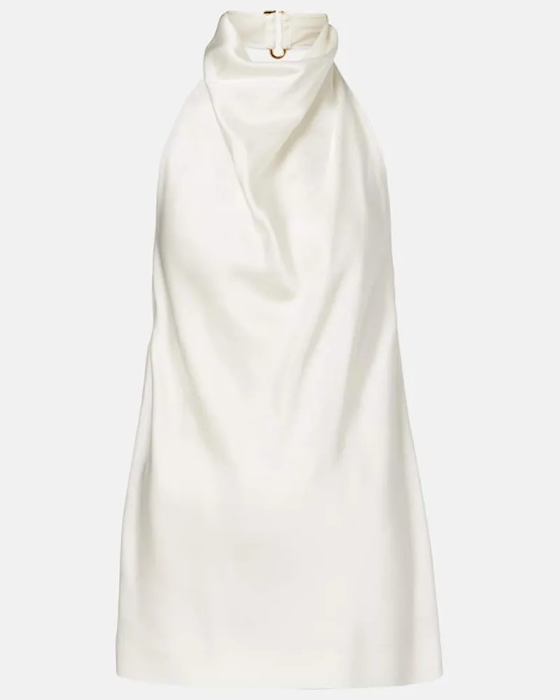 Stella McCartney Top aus Satin Weiß