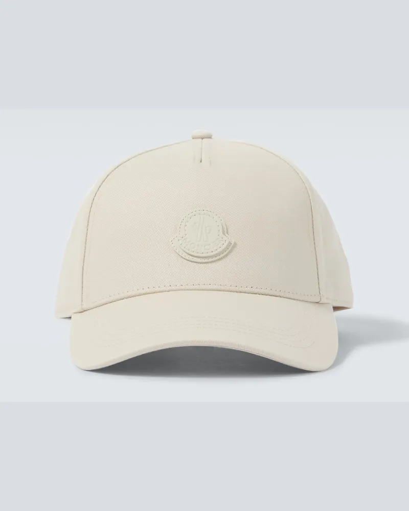 Moncler Bestickte Baseballcap Weiß