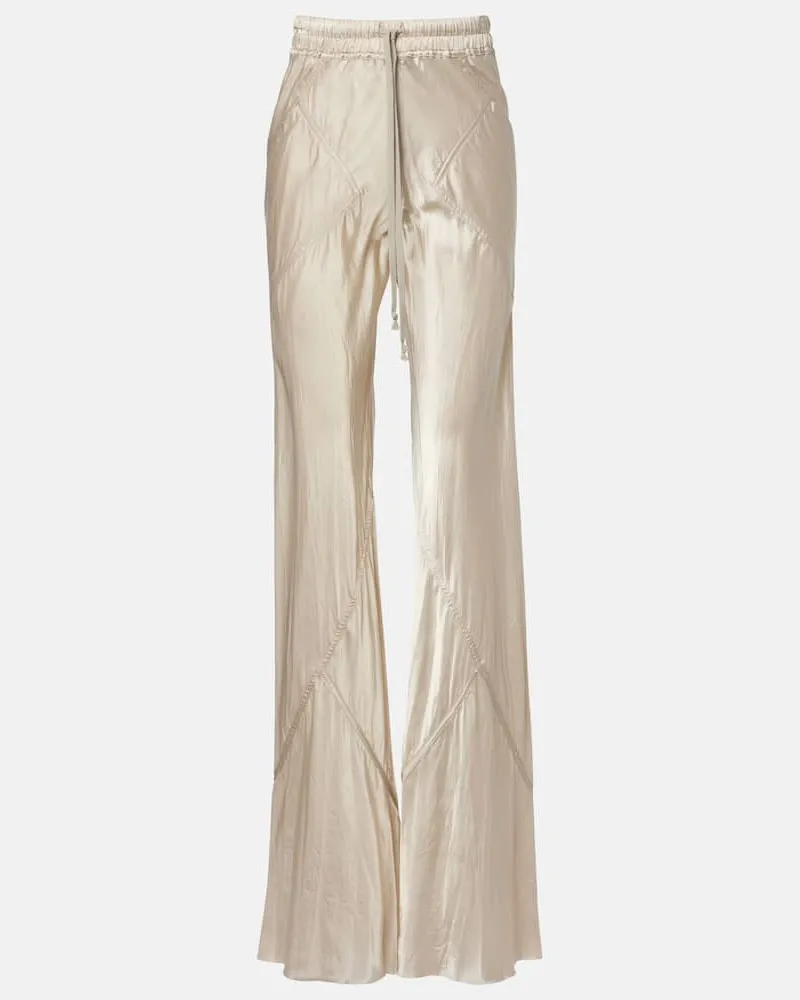 Rick Owens Schlaghose aus Satin Beige