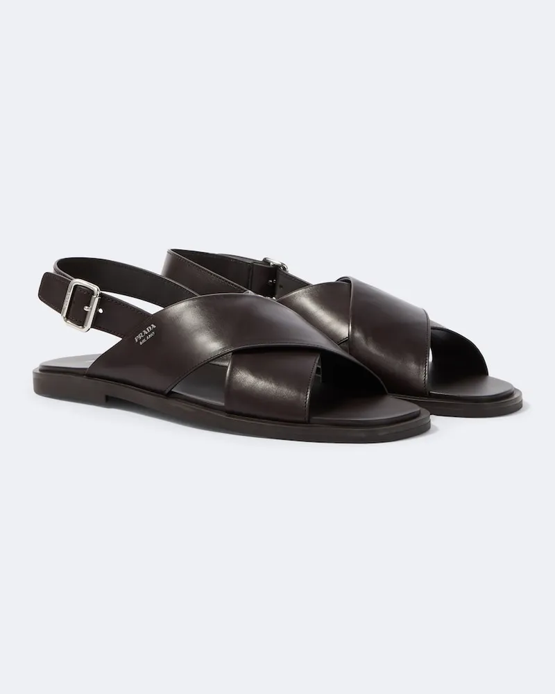 Prada Sandalen aus Leder Braun
