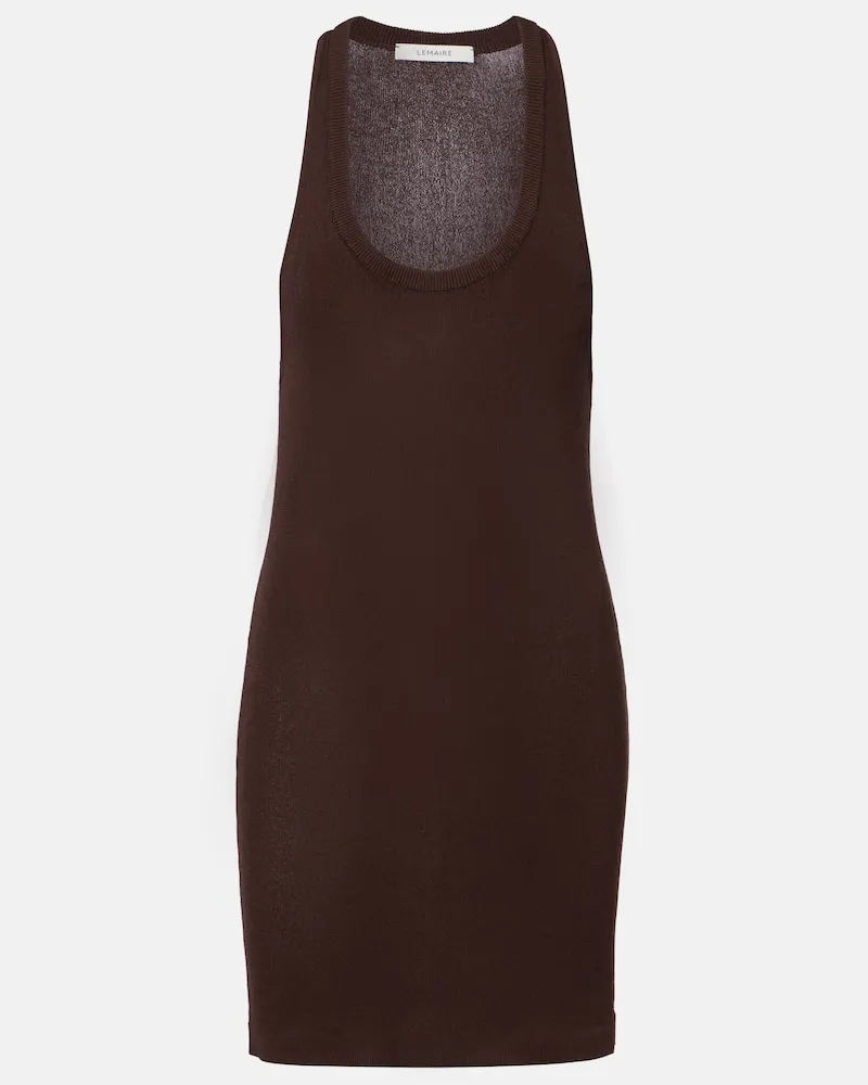 Christophe Lemaire Minikleid aus Crêpe Braun