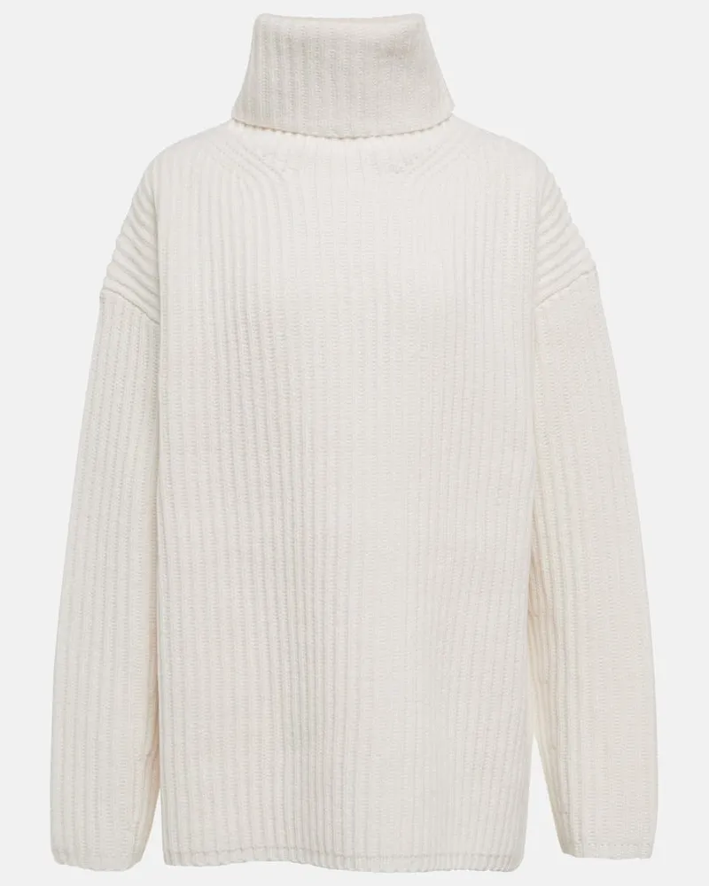 Joseph Rollkragenpullover aus Wolle Weiß