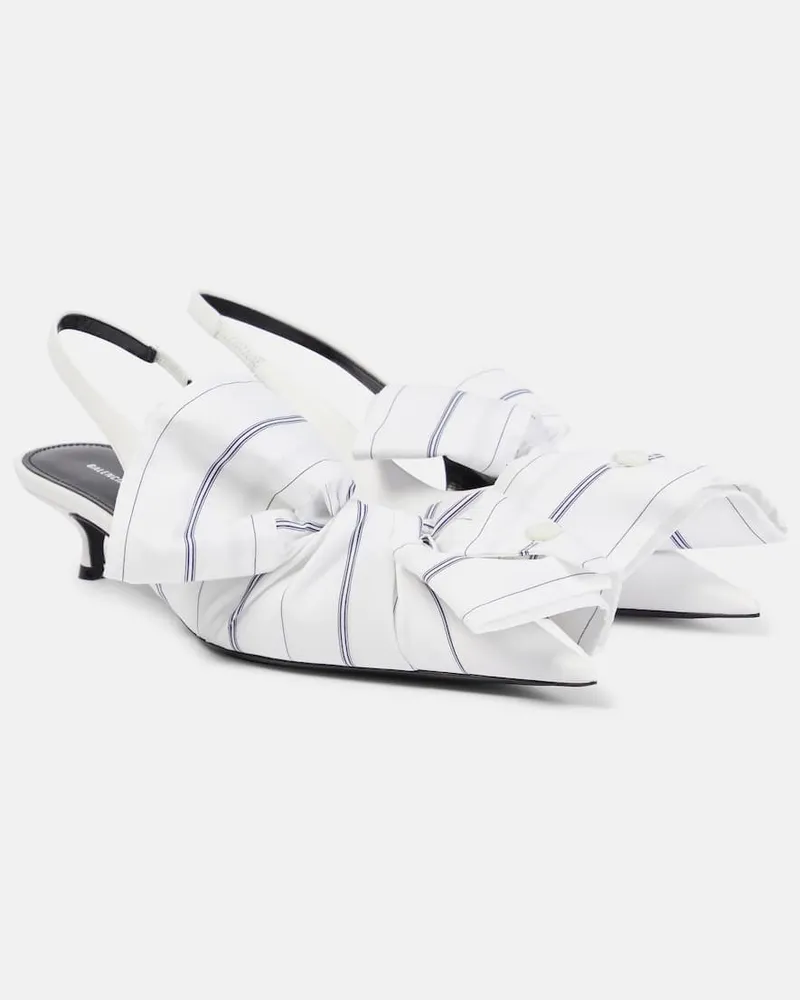 Balenciaga Slingback-Pumps Knife 40 aus Leder Weiß