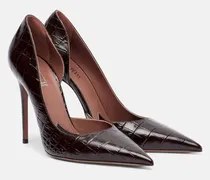 Pumps Vera aus Leder in Kroko-Optik