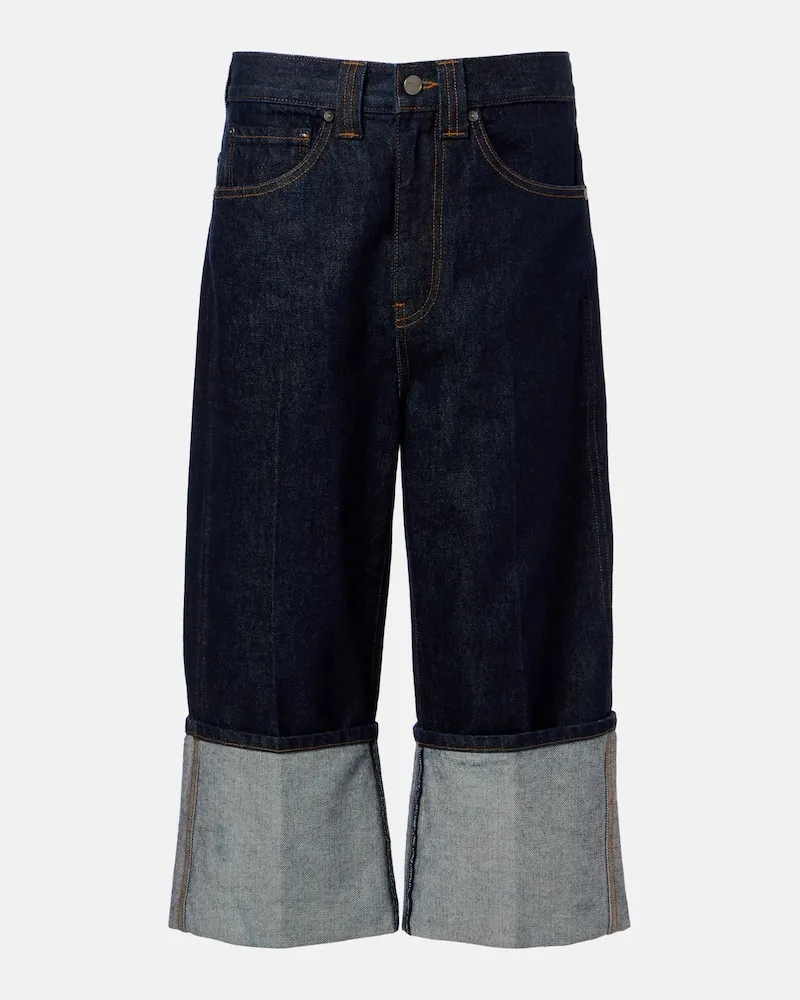 KHAITE Cropped Straight Jeans Boyle Blau