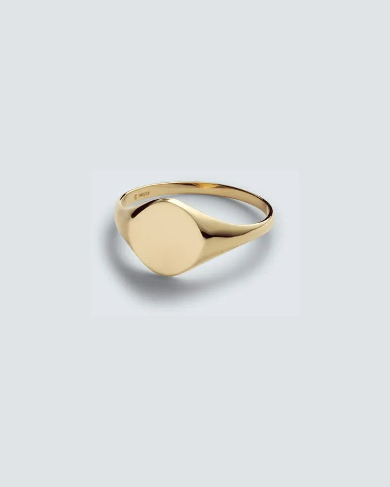 MATEO Ring Signet aus 14kt Gelbgold Gold