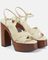 Saint Laurent Plateausandalen Bianca 125 Beige