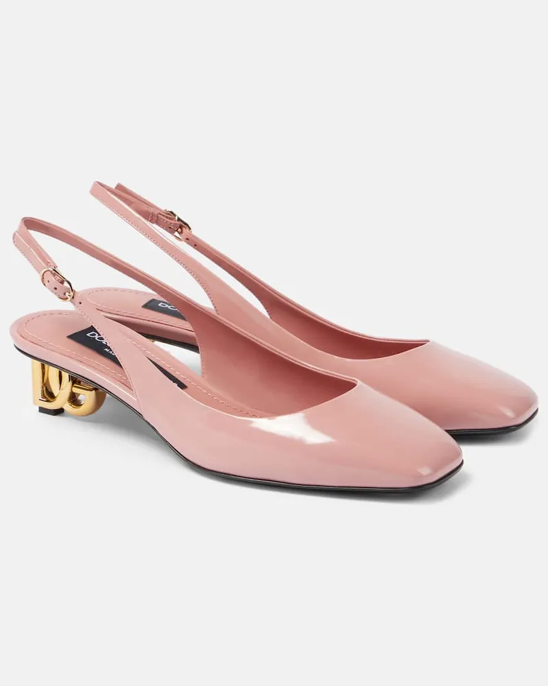 Dolce & Gabbana Slingback-Pumps Jackie 40 aus Lackleder Rosa