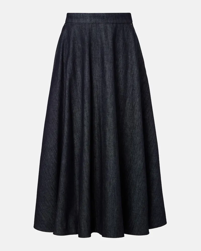Max Mara Midirock Cecile aus Denim Blau