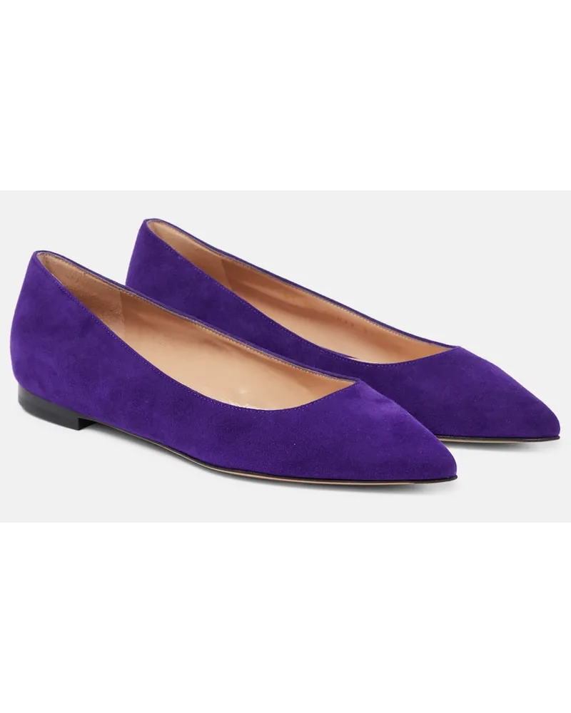Gianvito Rossi Ballerinas Gianvito aus Veloursleder Lila