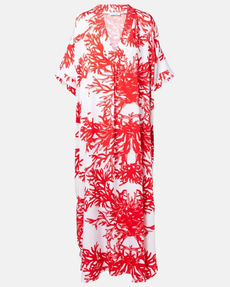 Melissa Odabash Bedruckter Kaftan Vanessa Rot