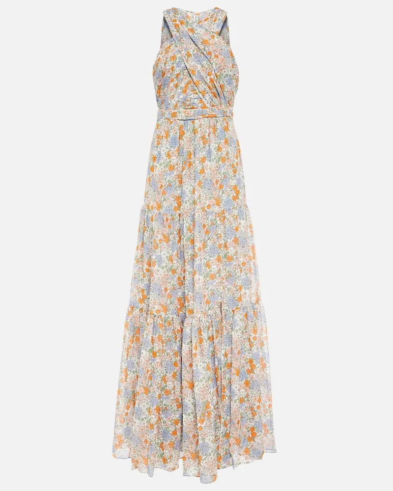 Veronica Beard Maxikleid Florencia aus Seide Multicolor