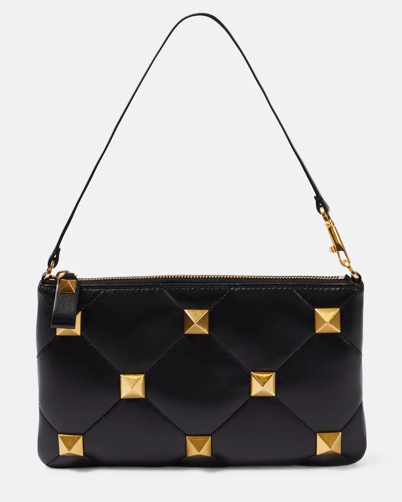 Valentino Garavani Schultertasche Roman Stud aus Leder Schwarz