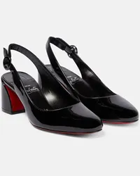 Christian Louboutin Slingback-Pumps aus Lackleder Schwarz