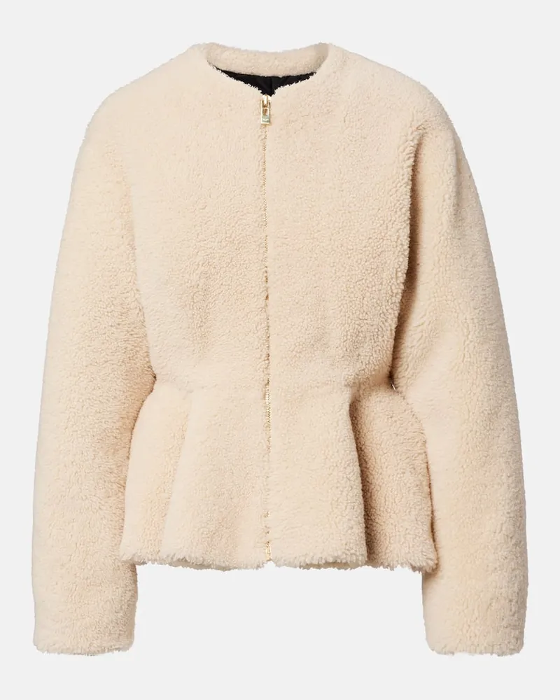 Alaïa Alaïa Jacke aus Shearling Beige