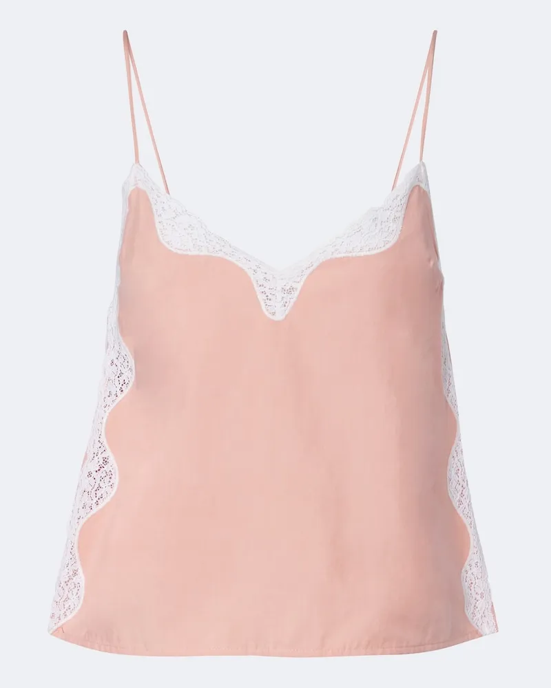 Posse Top Tabitha mit Spitze Rosa