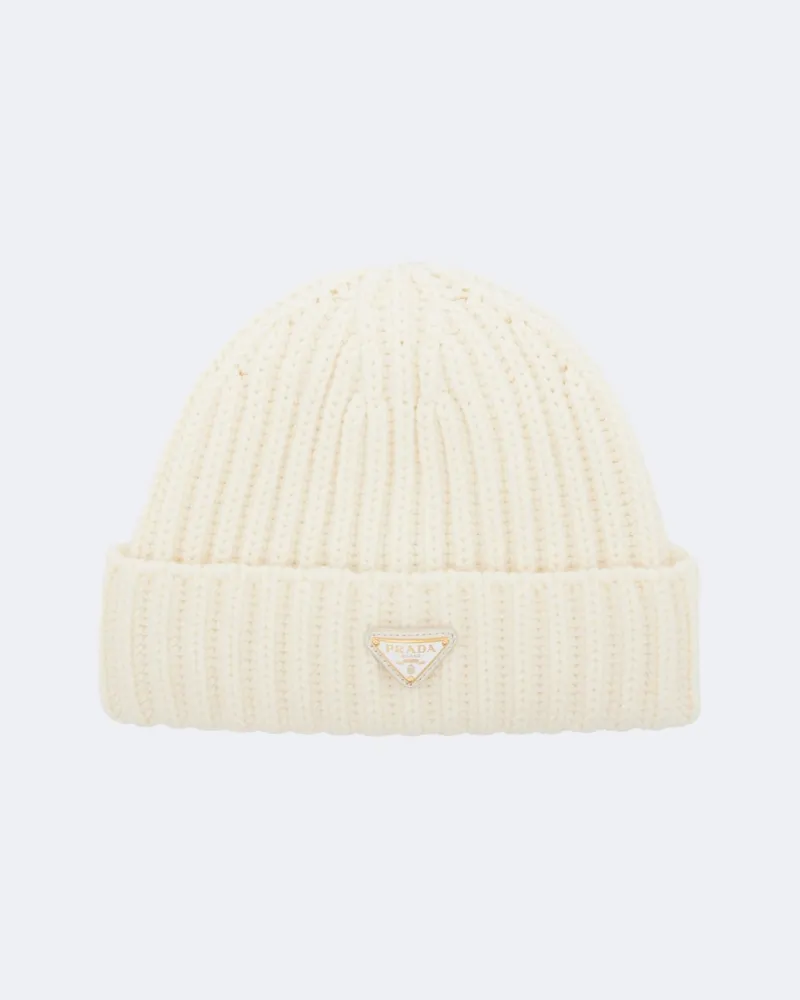Prada Mütze aus Schurwolle Beige