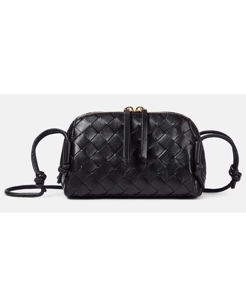 Bottega Veneta Schultertasche Concert Mini aus Leder Schwarz