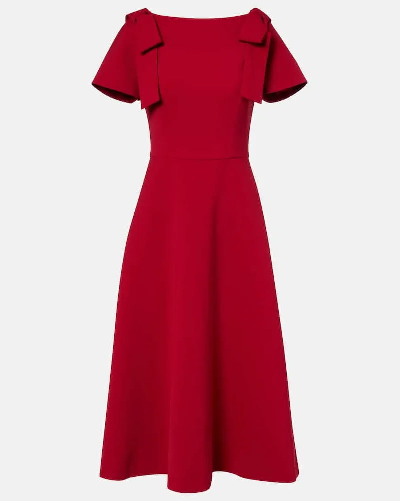 Carolina Herrera New York Midikleid aus Crêpe Rot