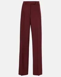 Ferragamo Gerade Hose aus Faille Burgund