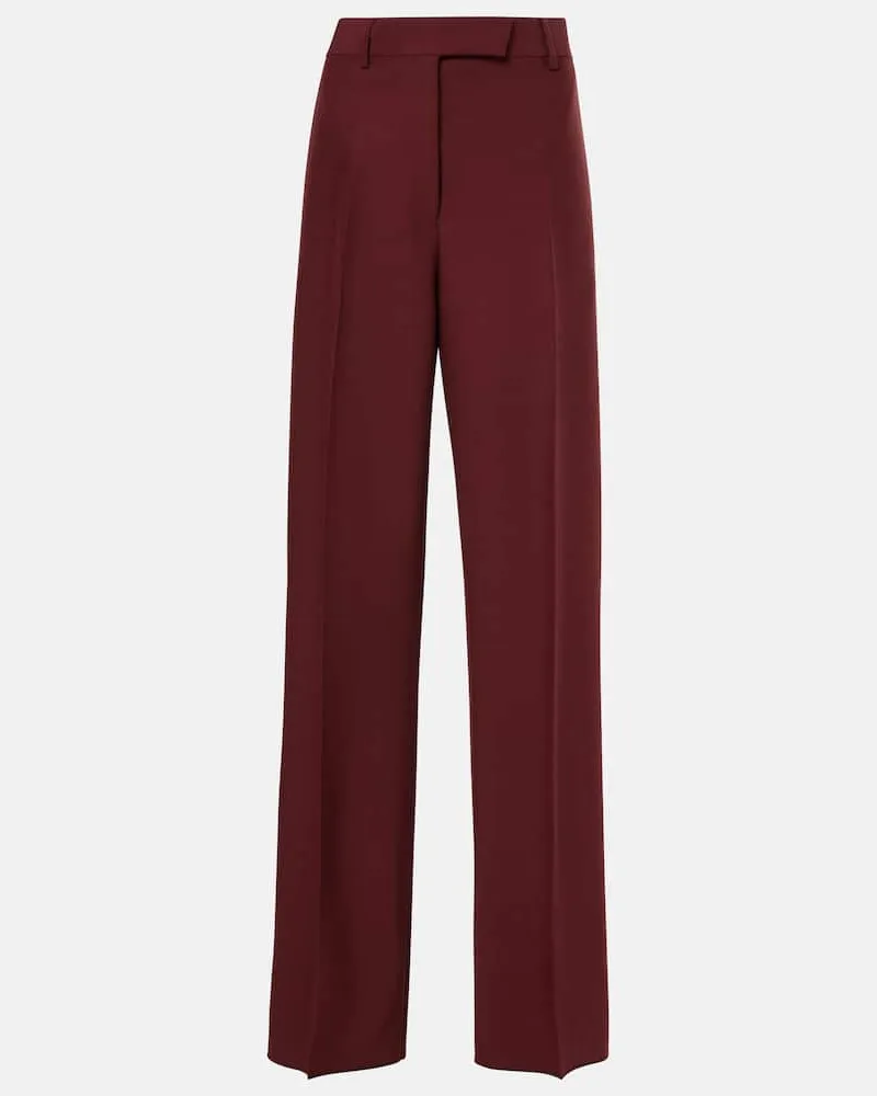 Ferragamo Gerade Hose aus Faille Burgund