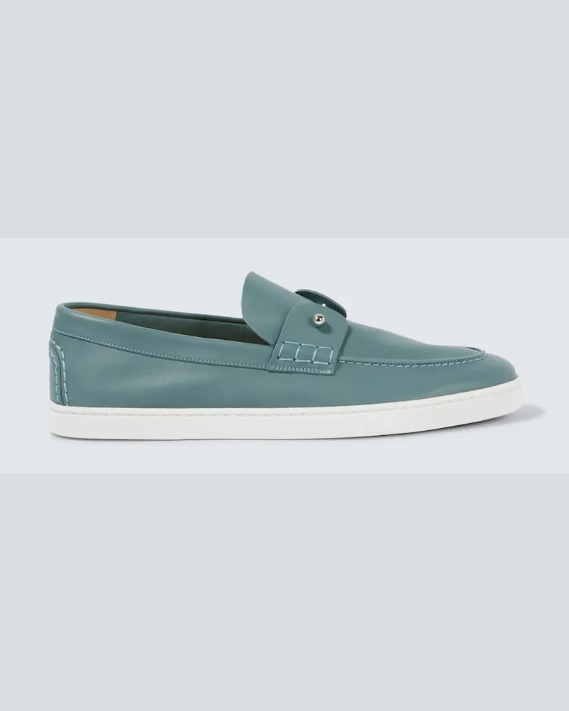 Christian Louboutin Slip-Ons Chambeliboat aus Leder Blau