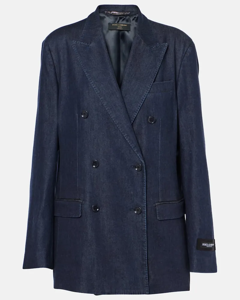Dolce & Gabbana Blazer aus Denim Blau