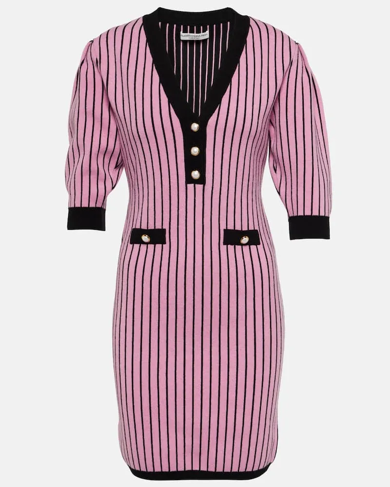 Alessandra Rich Minikleid aus Strick Rosa