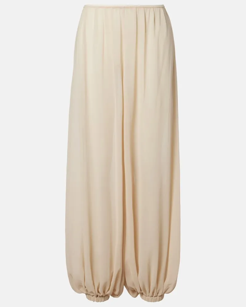FRANKIE Shop Ballon-Hose Mio aus Crêpe Beige