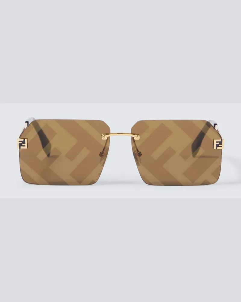 Fendi Eckige Sonnenbrille Fendi Sky Braun