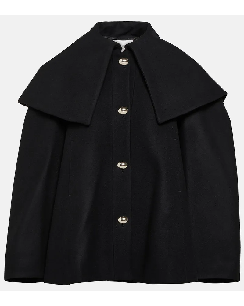 Nina Ricci Mantel aus einem Wollgemisch Schwarz