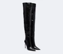 Overknee-Stiefel aus Leder