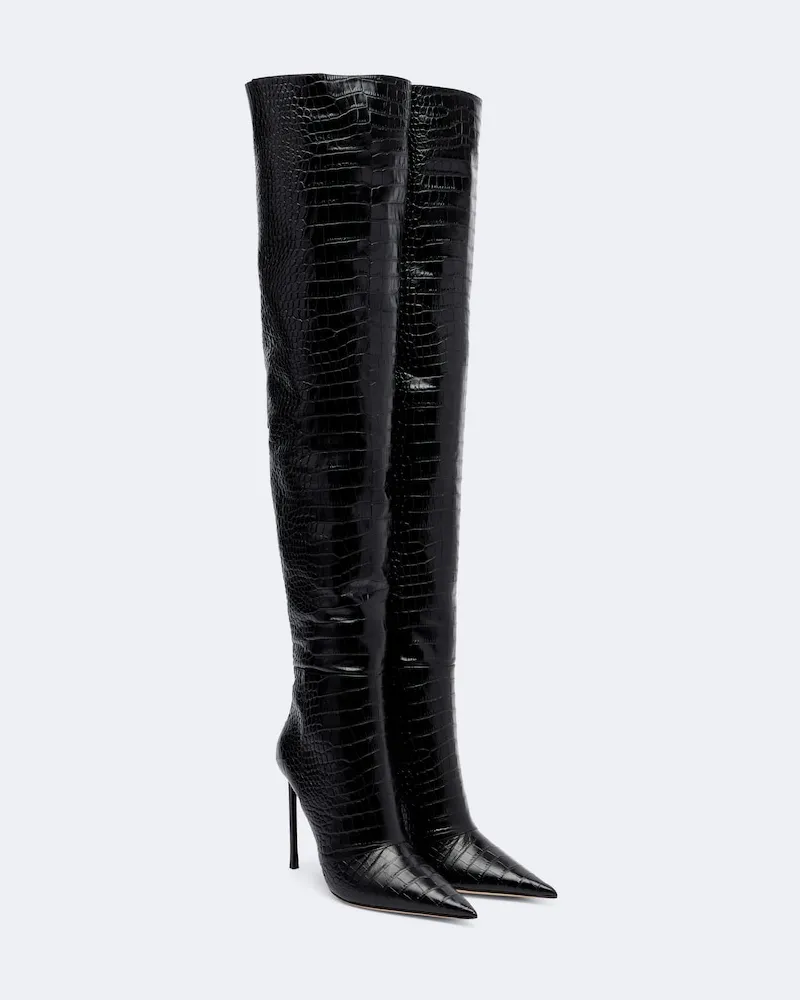 Tom Ford Overknee-Stiefel aus Leder Schwarz