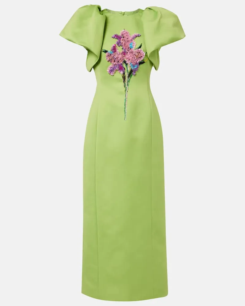 LEO LIN Verziertes Cocktailkleid Lucinda aus Satin Grün