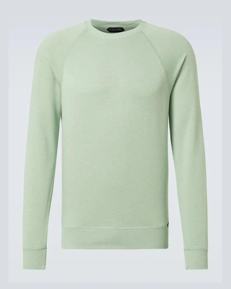 Tom Ford Pullover aus einem Baumwollgemisch Grün