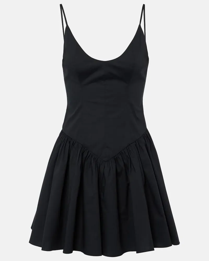 STAUD Minikleid Dena aus Baumwollpopeline Schwarz