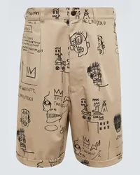 Junya Watanabe X Basquiat Shorts aus Baumwolle Multicolor