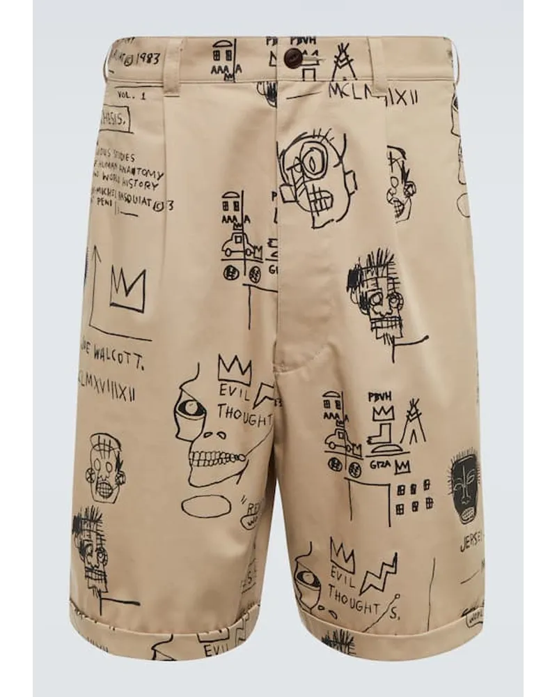 Junya Watanabe X Basquiat Shorts aus Baumwolle Multicolor