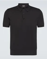 Tom Ford Polohemd aus Baumwolle Schwarz