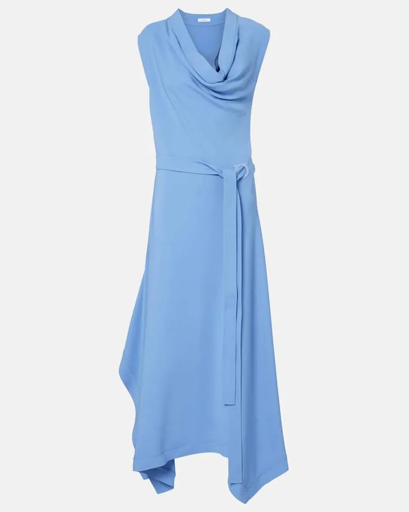 Ferragamo Maxikleid Gancini aus Cady Blau