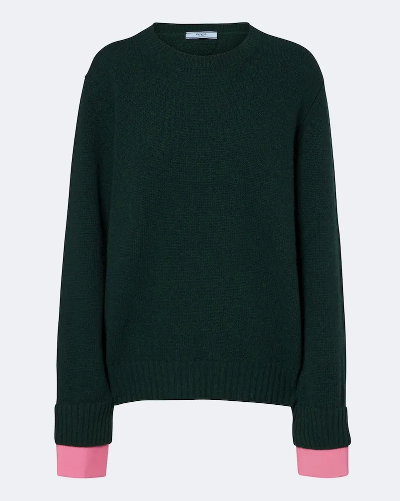 Prada Pullover aus Wolle und Kaschmir Grün