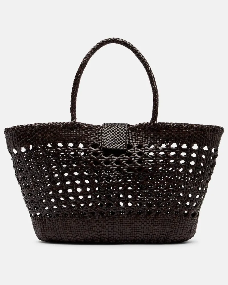 RIXO Tote Bag aus Leder Braun