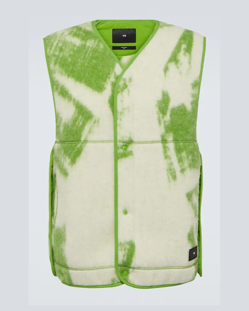 Y-3 Weste aus Fleece Weiß