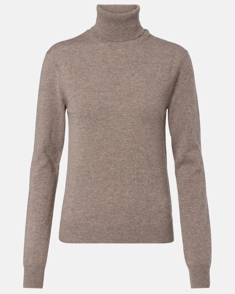Saint Laurent Rollkragenpullover aus Kaschmir Beige