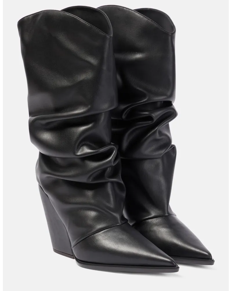 Alexandre Vauthier Stiefel aus Lederimitat Schwarz