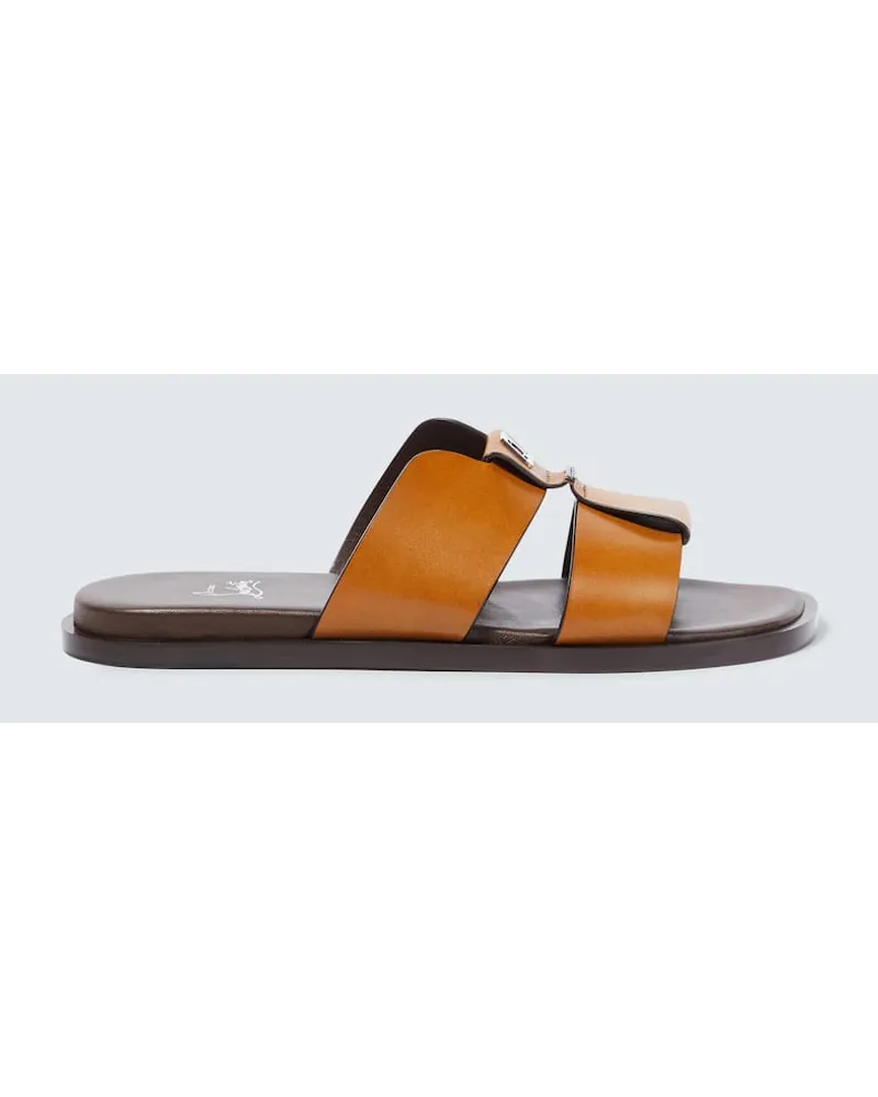 Christian Louboutin Sandalen Loubi Be aus Leder Braun