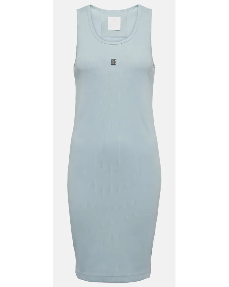 Givenchy Minikleid 4G aus Baumwolle Blau