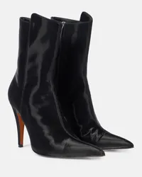 Alexander McQueen Ankle Boots aus Veloursleder Schwarz